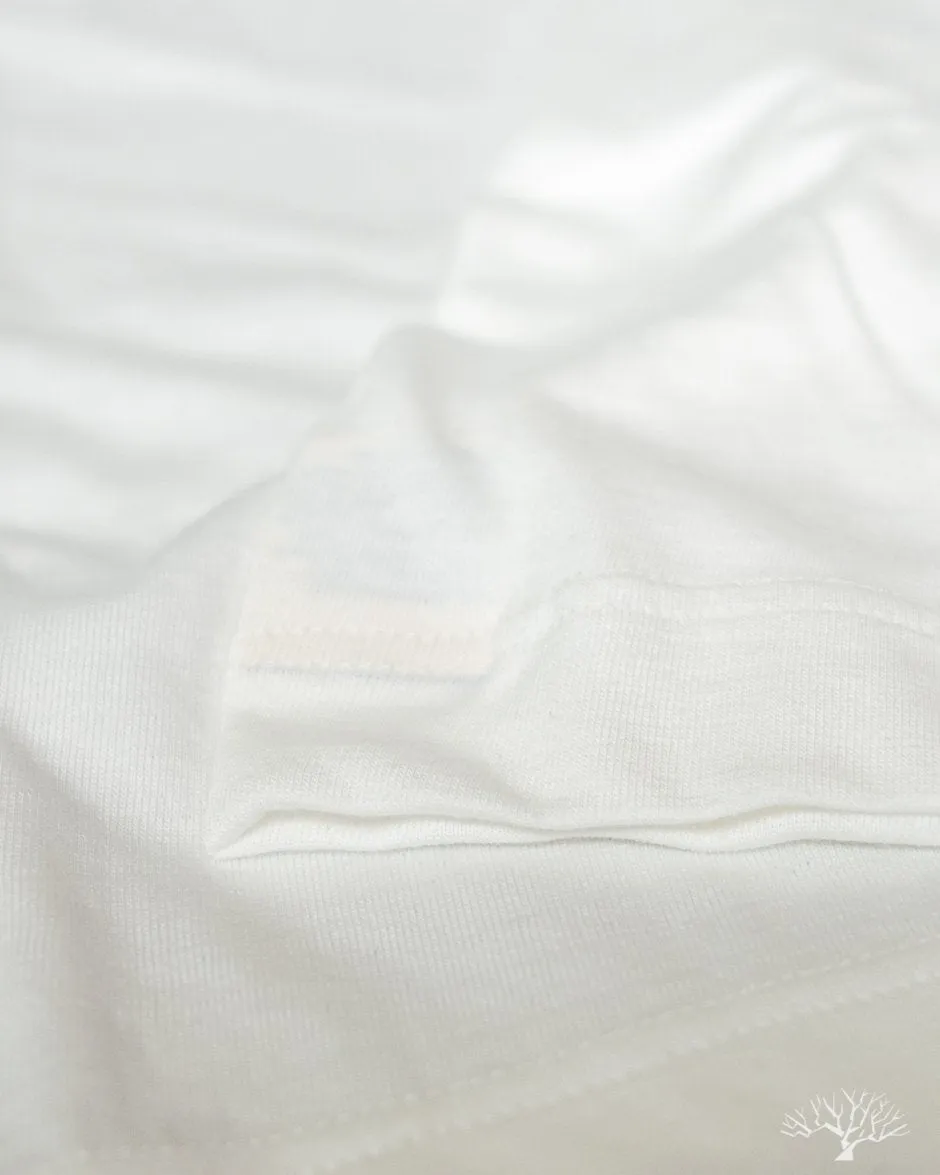 1950s Organic Cotton Crew Neck Tee - White