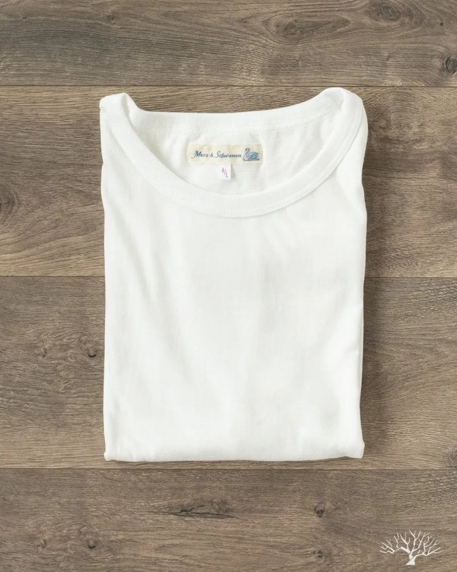 1950s Organic Cotton Crew Neck Tee - White