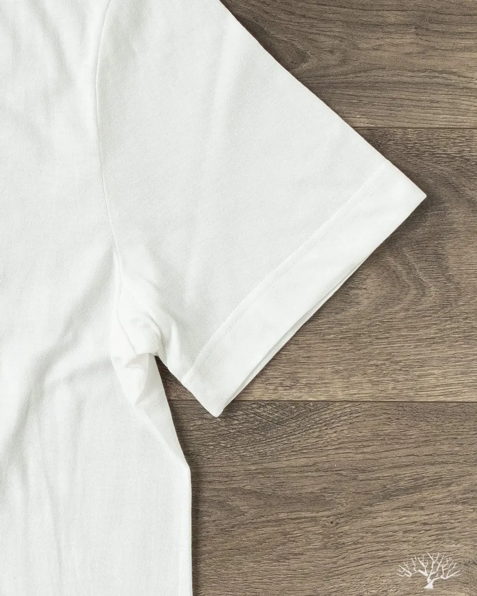 1950s Organic Cotton Crew Neck Tee - White