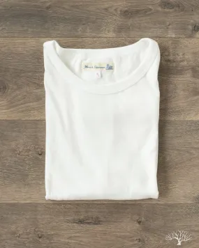 1950s Organic Cotton Crew Neck Tee - White