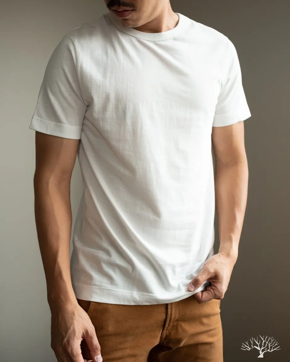 1950s Organic Cotton Crew Neck Tee - White