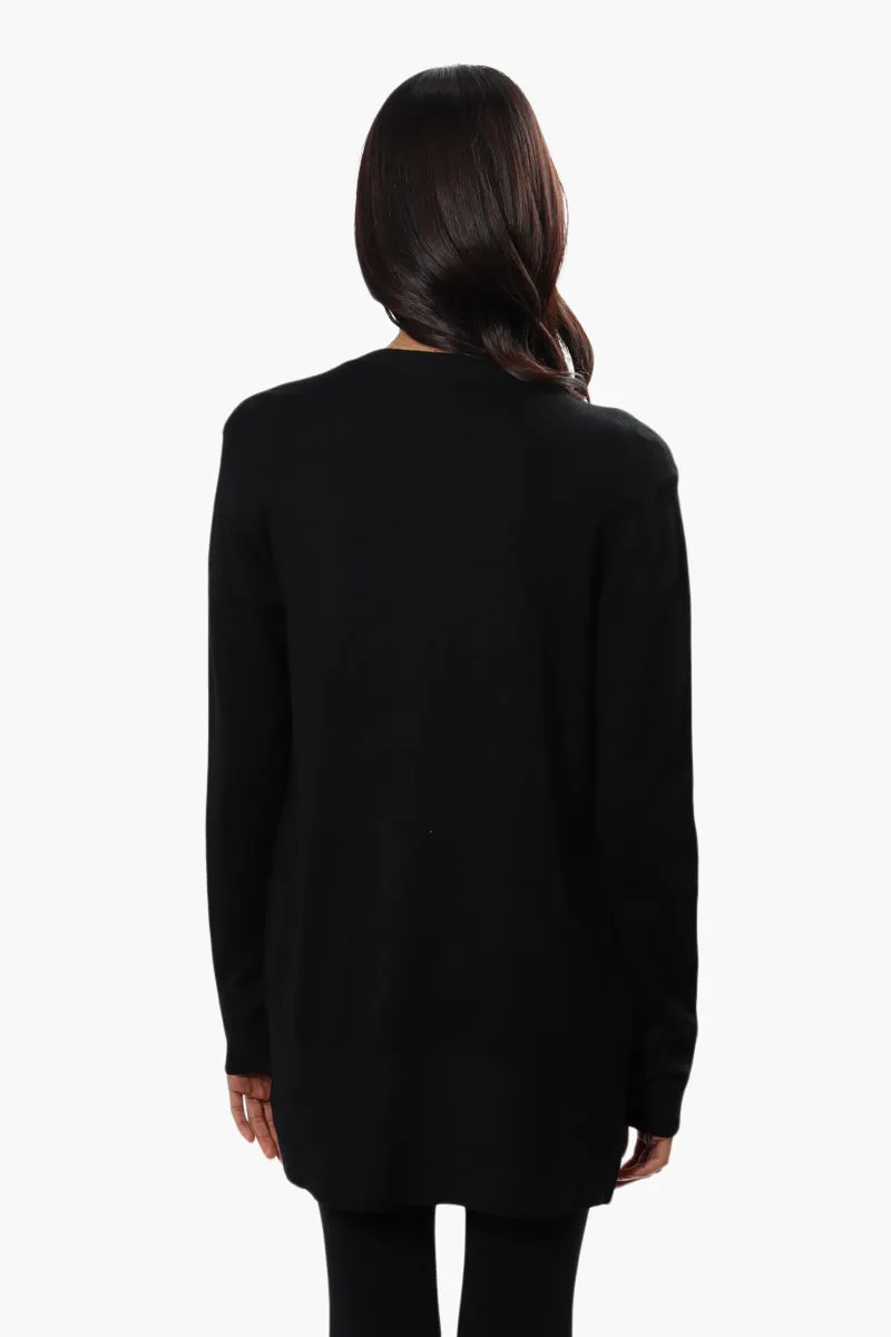 Beechers Brook Long Sleeve Open Front Cardigan - Black