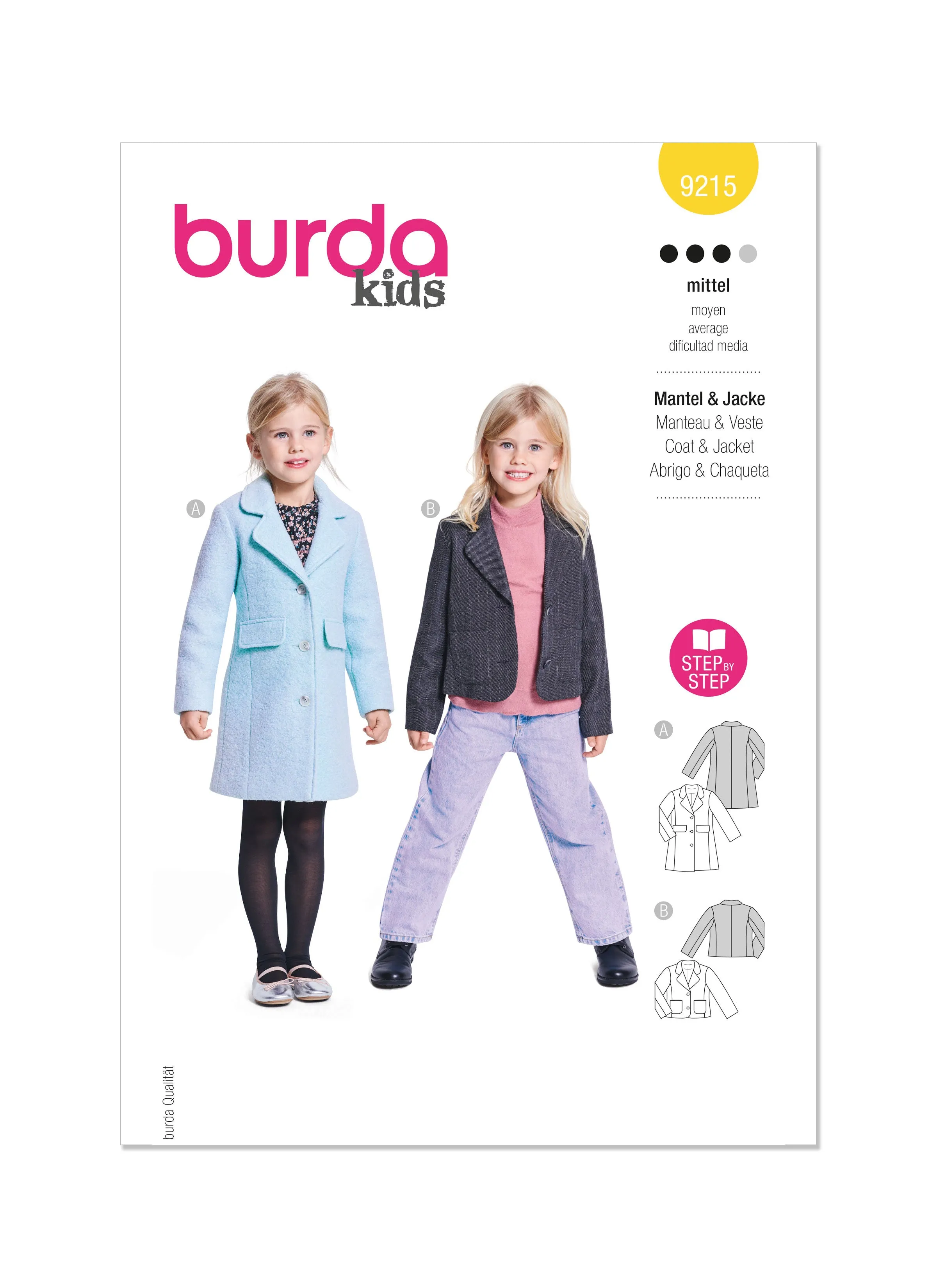 Burda Style Pattern 9215 Children's Coats