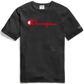 Champion Life® Heritage Tee, Flock 90s Logo (Black)