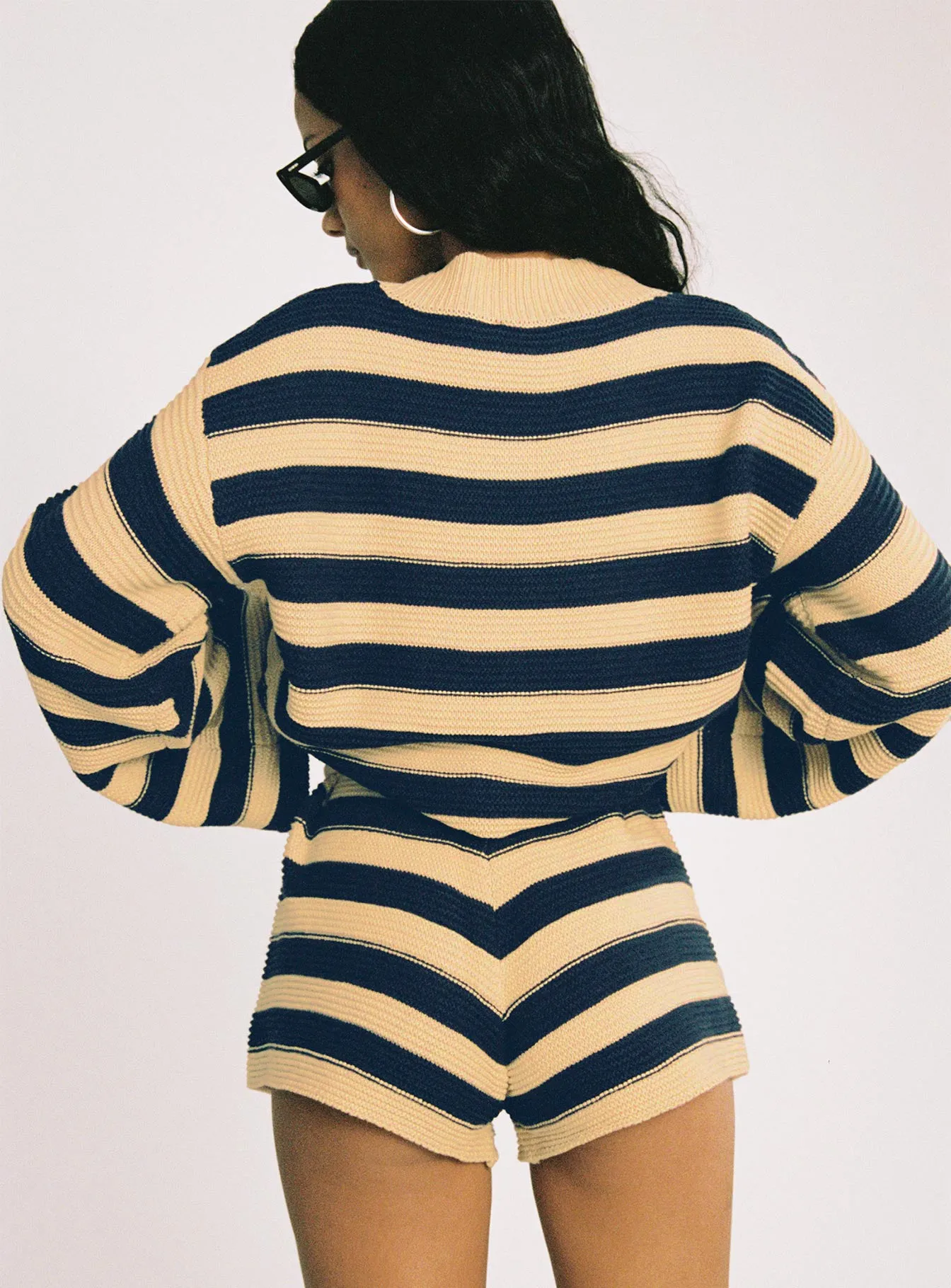 Cheyenne Set Navy / Cream Stripe