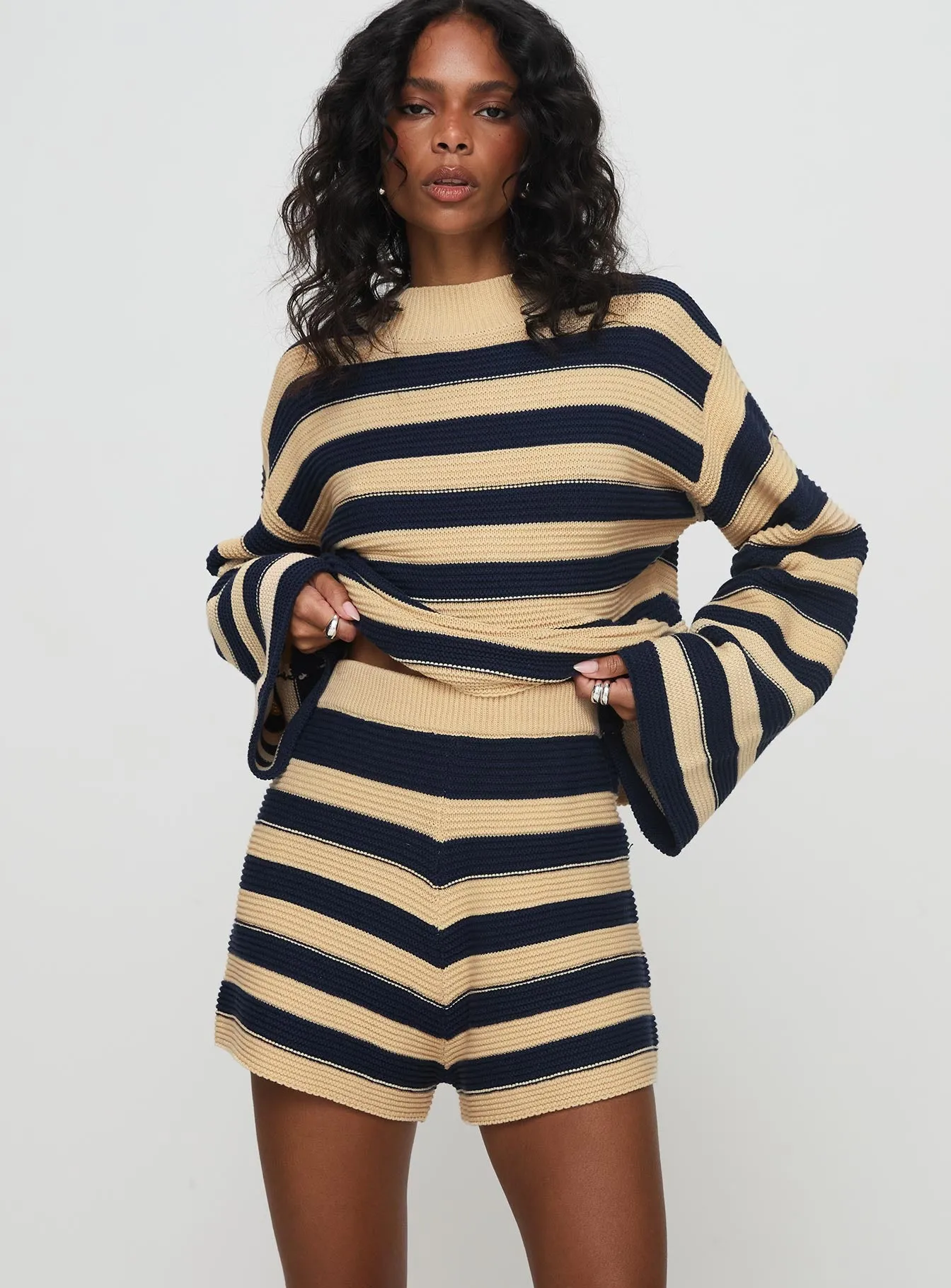 Cheyenne Set Navy / Cream Stripe