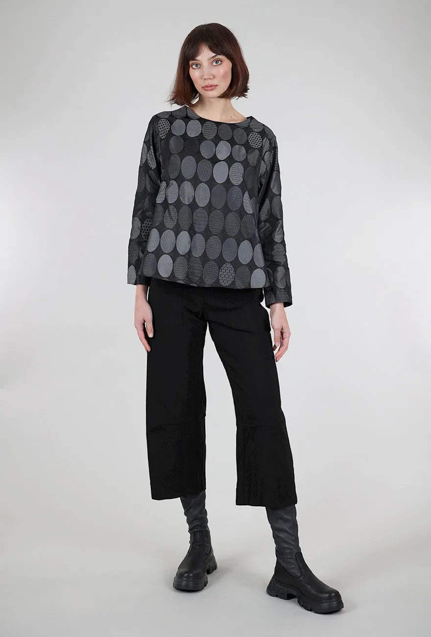 Circle Jacquard Bermuda Top, Silver