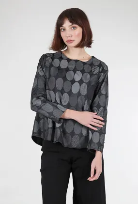 Circle Jacquard Bermuda Top, Silver