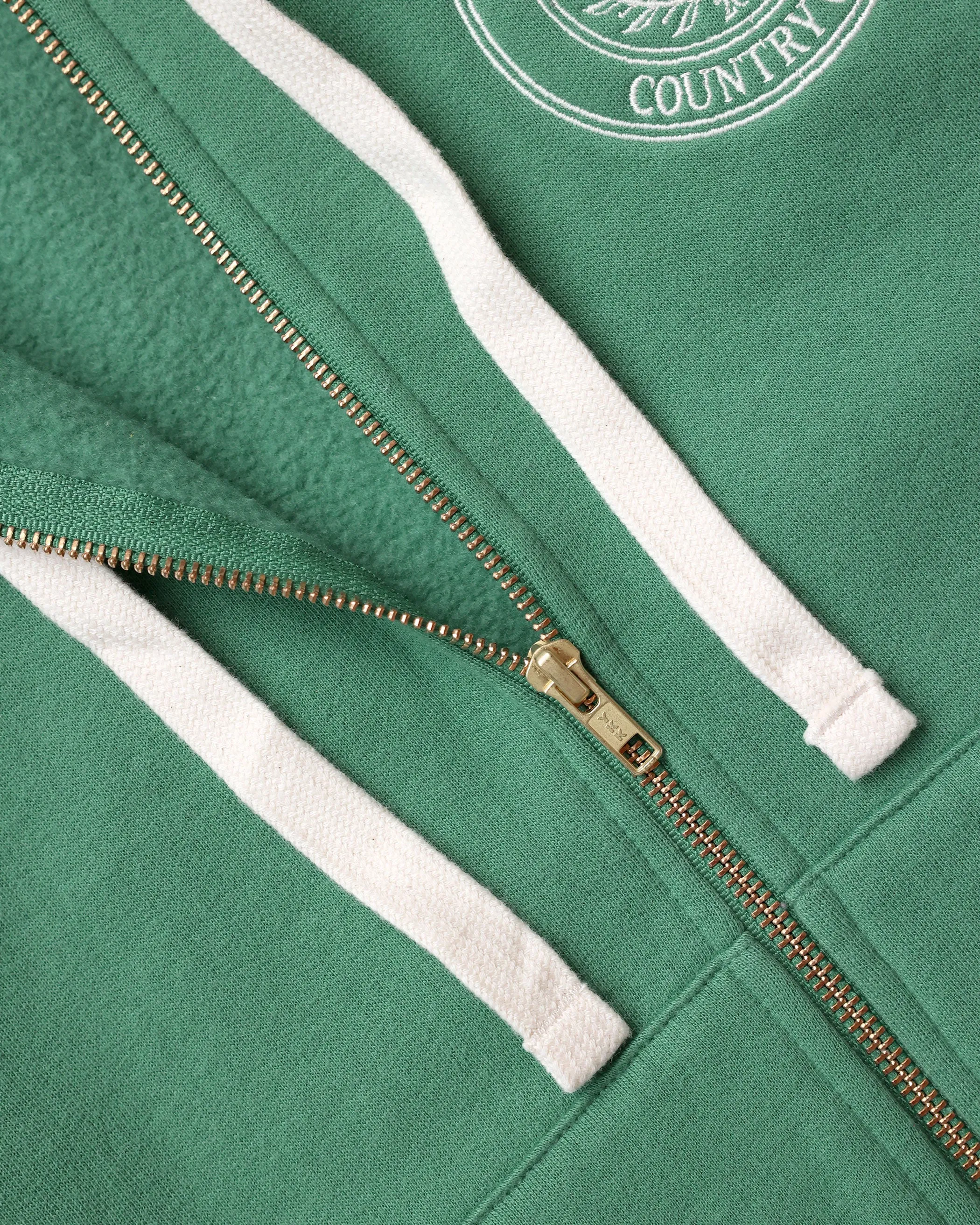 Country Club Fleece Zip Hoodie Green - Unisex