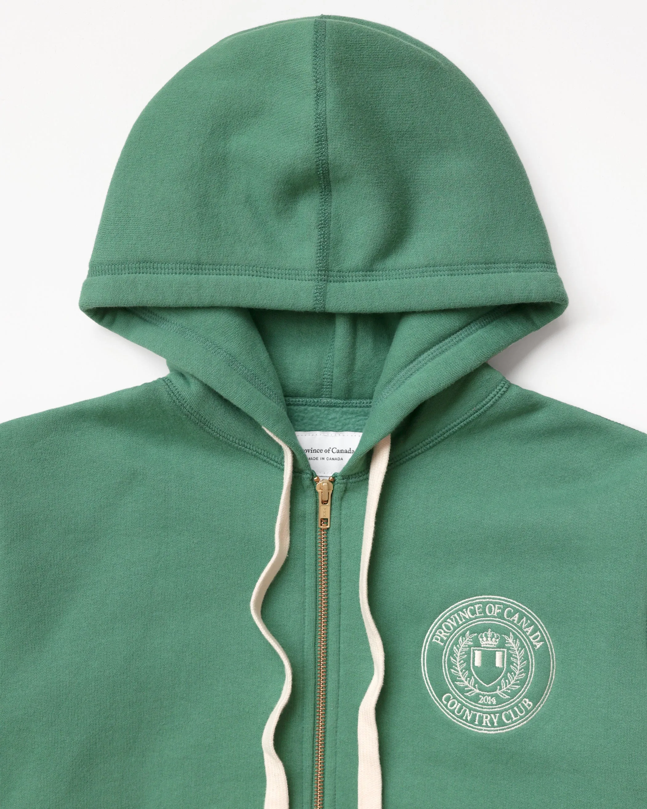 Country Club Fleece Zip Hoodie Green - Unisex