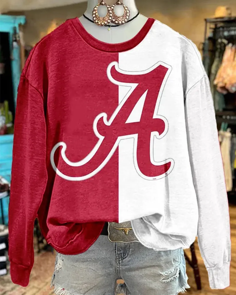 Cozy Alabama Print Sweatshirt