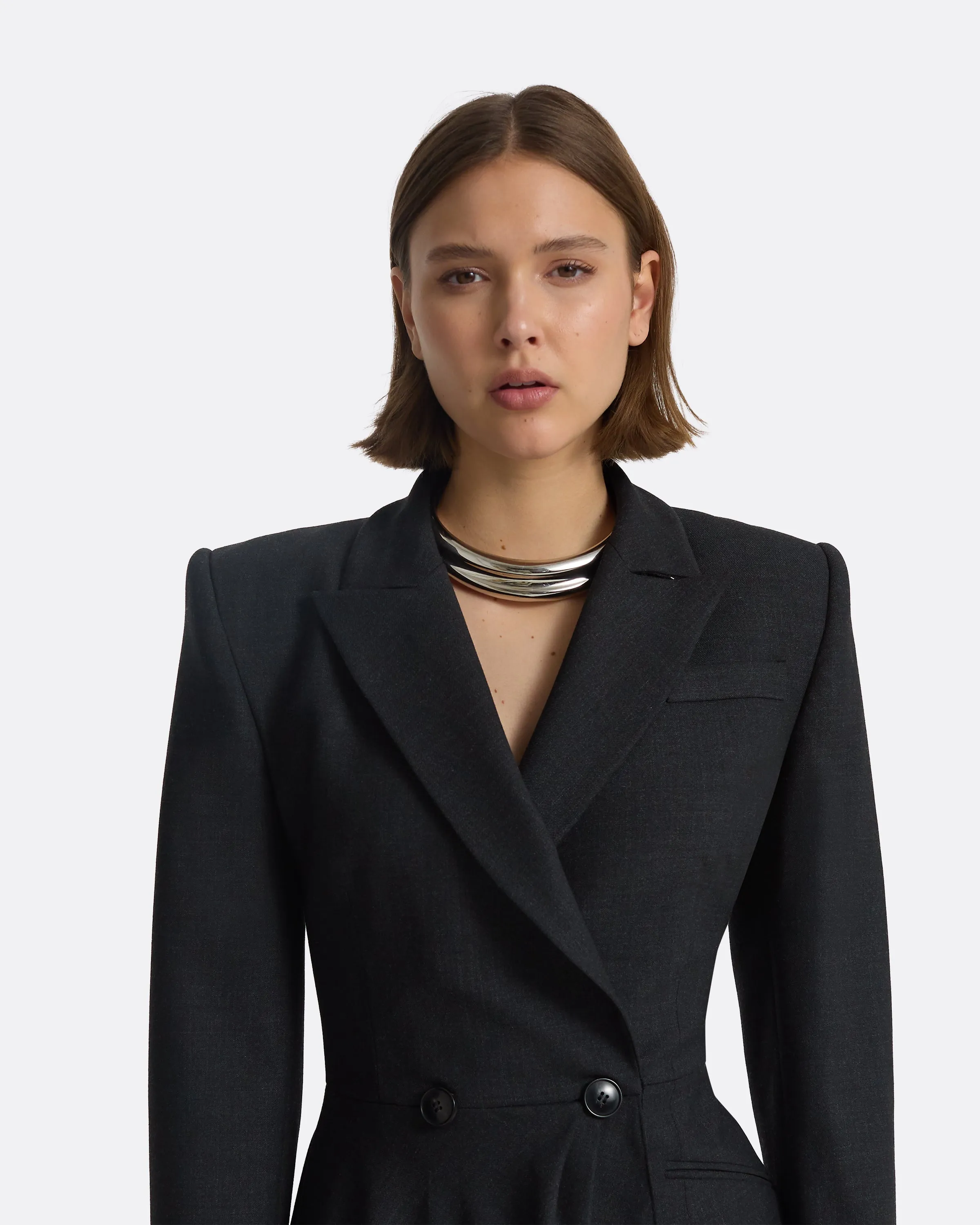 Elorena Charcoal Wool Jacket