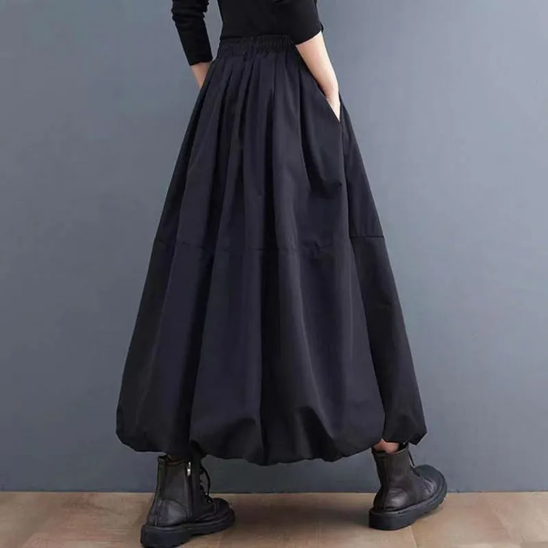 Fashion Personality New Solid Skirt Women