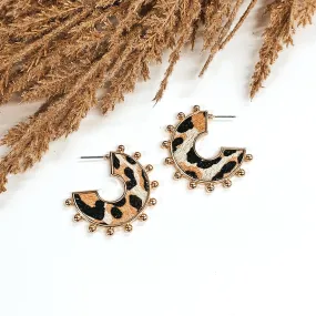 Flat Hoops with a White Animal Print