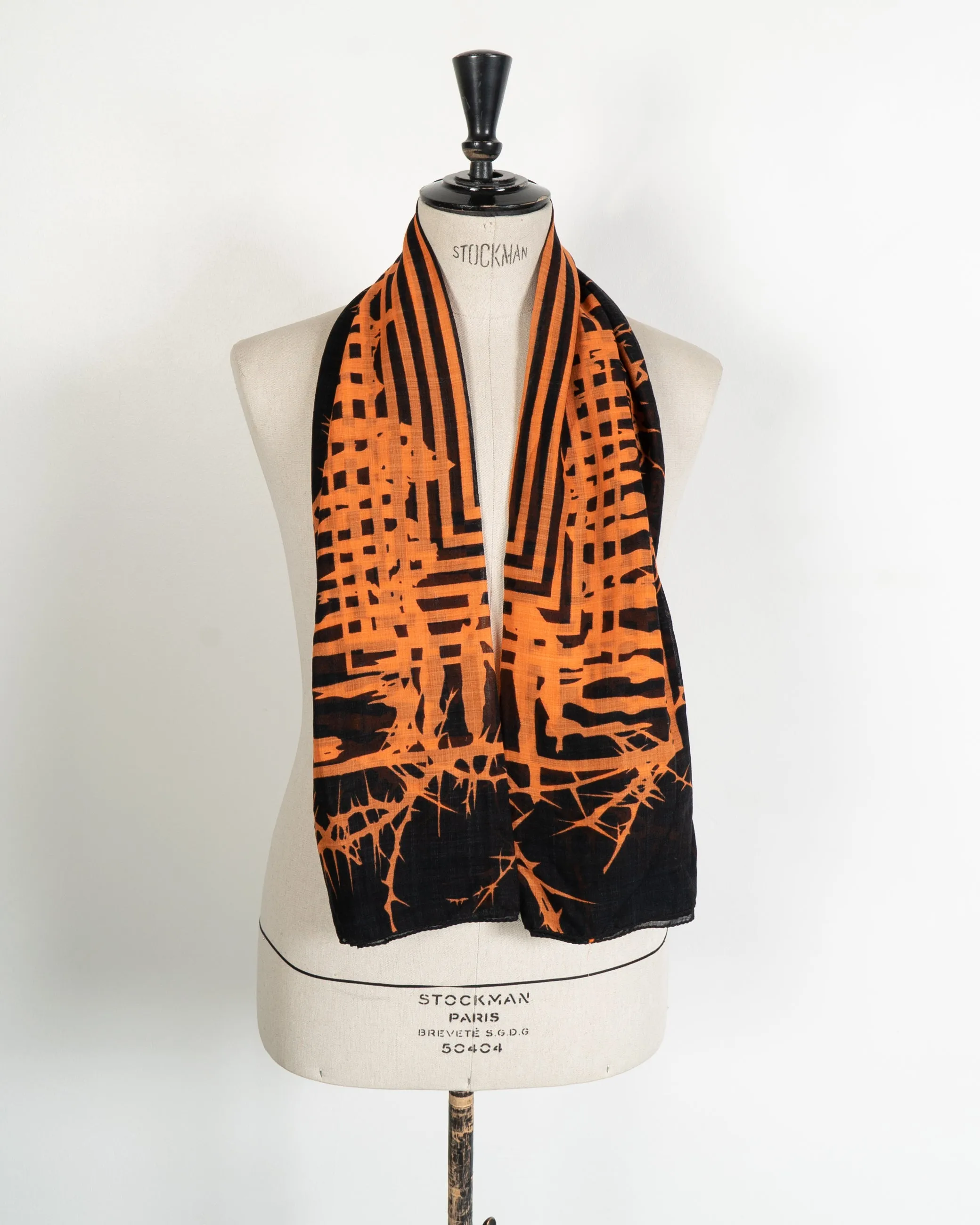 FW16 Hatch Black   Orange Scarf