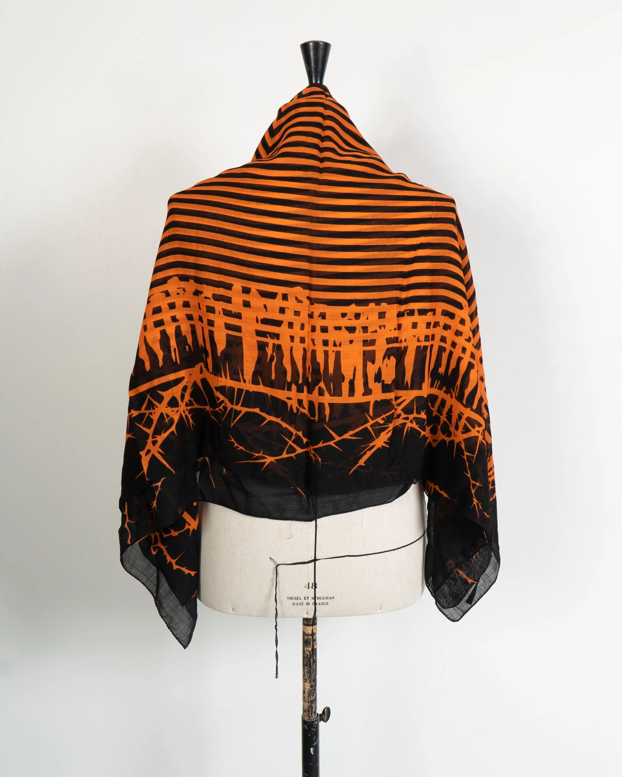 FW16 Hatch Black   Orange Scarf