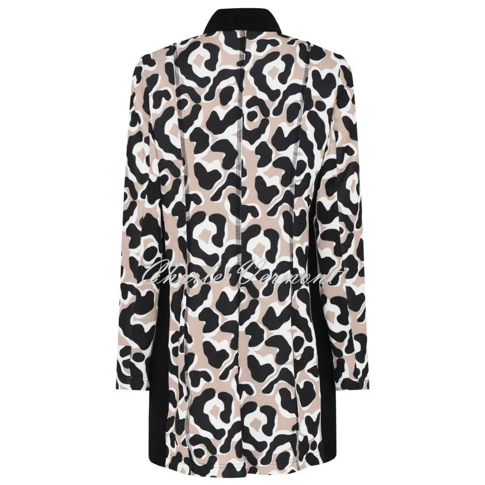 I'cona Longline Animal Print Zip Jacket - Style 67136-60173-140