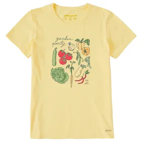 Life is Good W SS Crusher Realaxed Veggies Garden Party Tee SANDY YELLOW