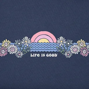 Life is Good W SS Crusher Sunrise Water Scene Tee DARKEST BLUE