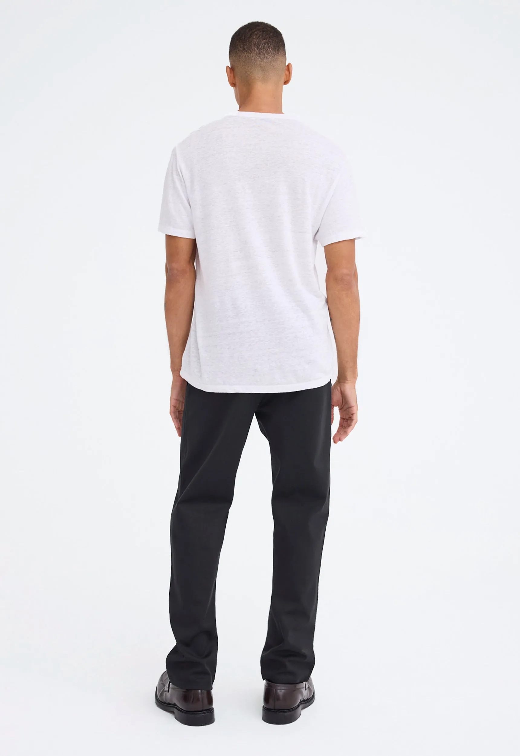 Line Linen Tee - White