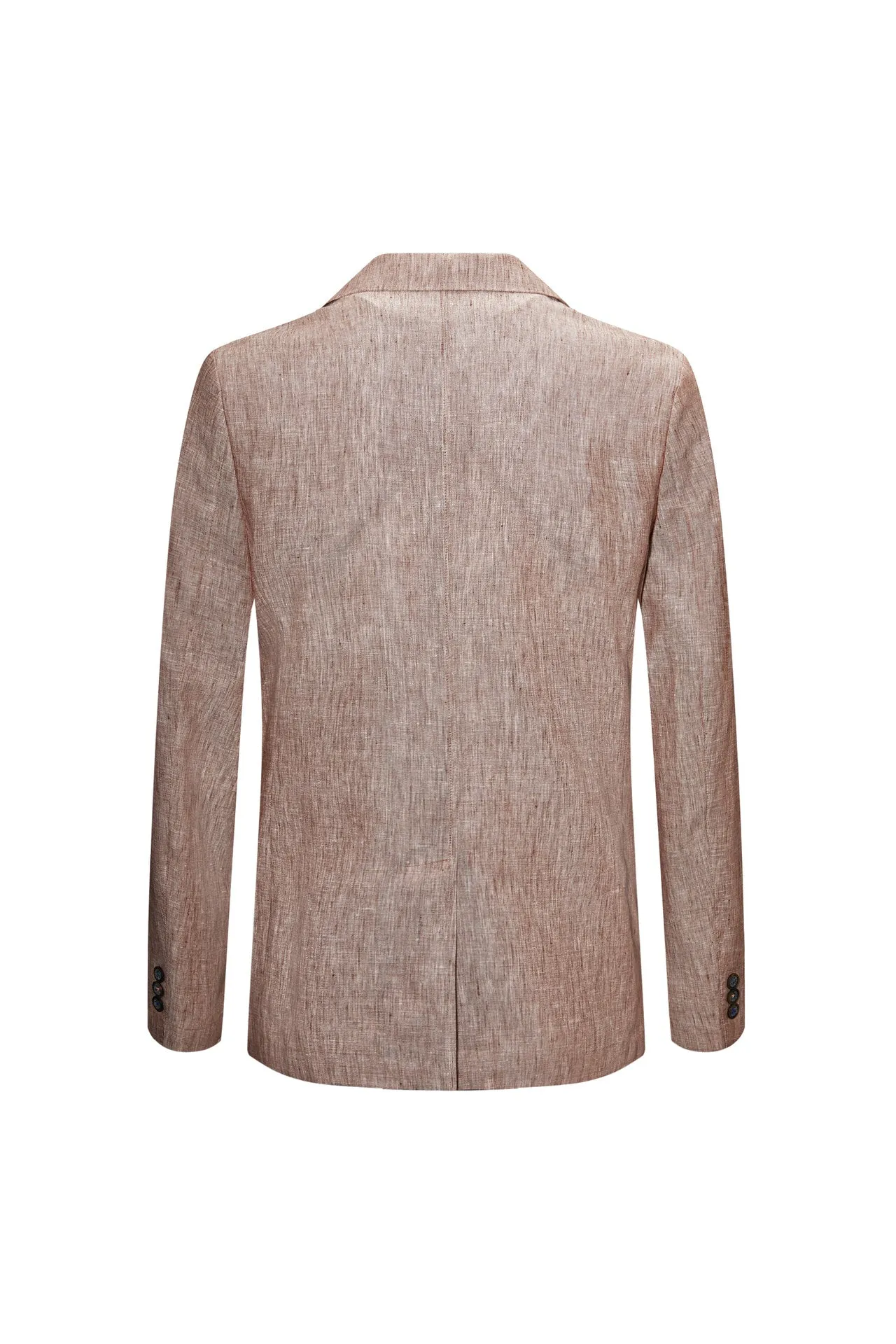 Linen Polyester Plain Casual Blazer in Relaxed Fit