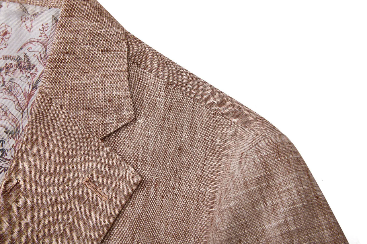 Linen Polyester Plain Casual Blazer in Relaxed Fit