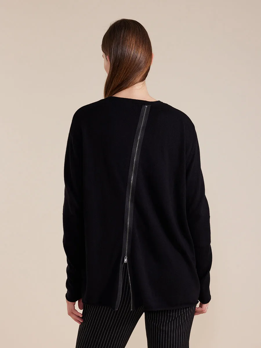 Long Sleeve Zip Back Sweater