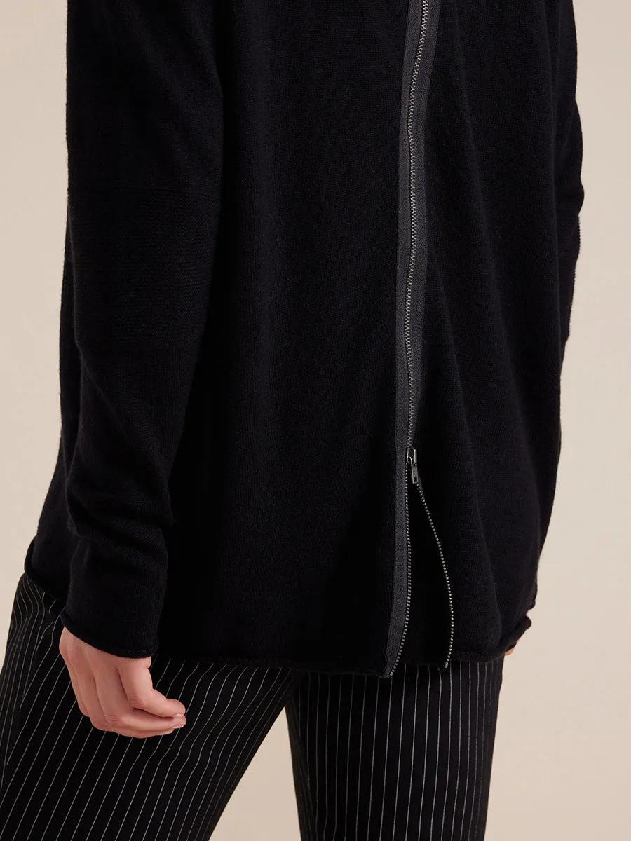 Long Sleeve Zip Back Sweater