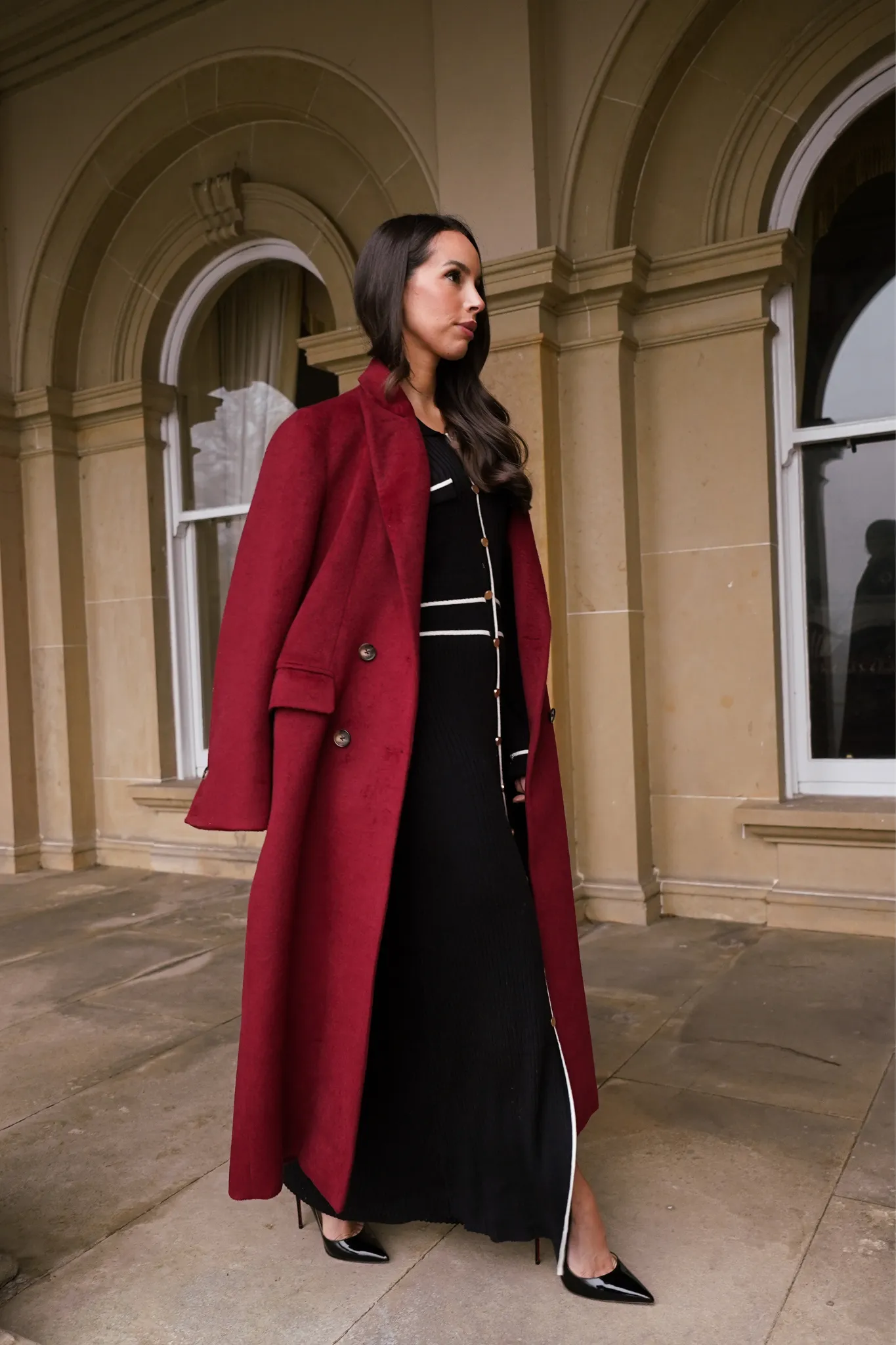 Love Laura Coat In Wine