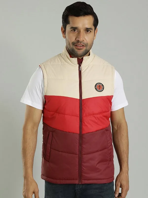 Men Color Block Sleeveless Gilet