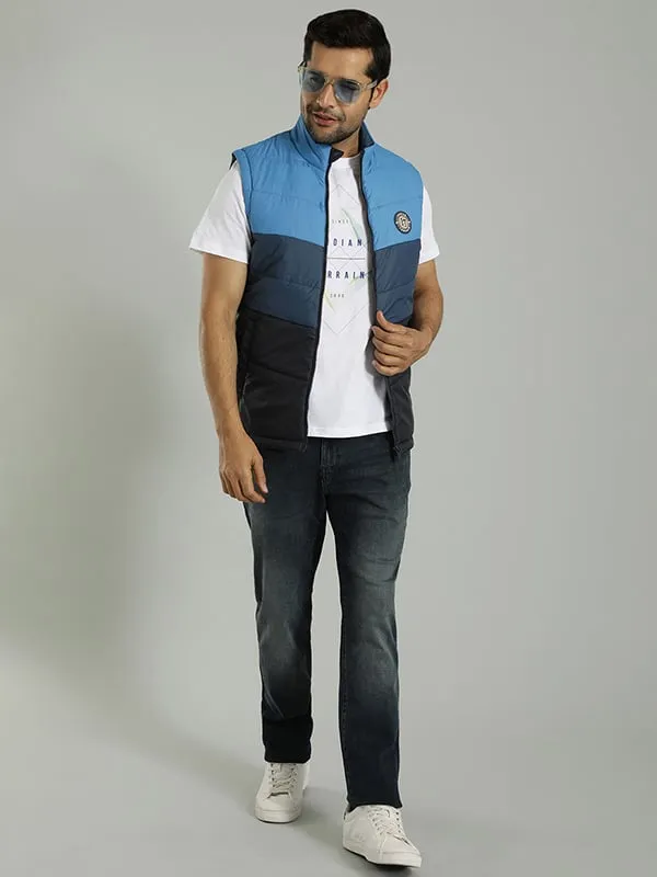 Men Color Block Sleeveless Gilet