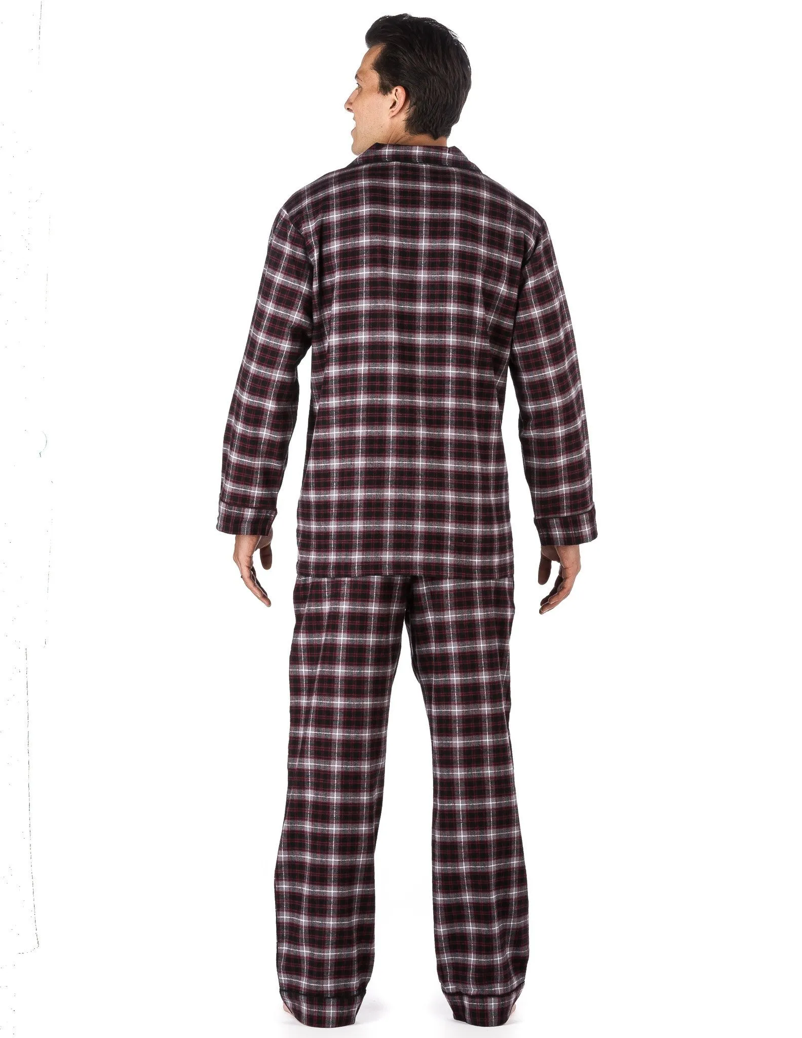 Men's Premium 100% Cotton Flannel Pajama Sleepwear Set (Relaxed Fit)