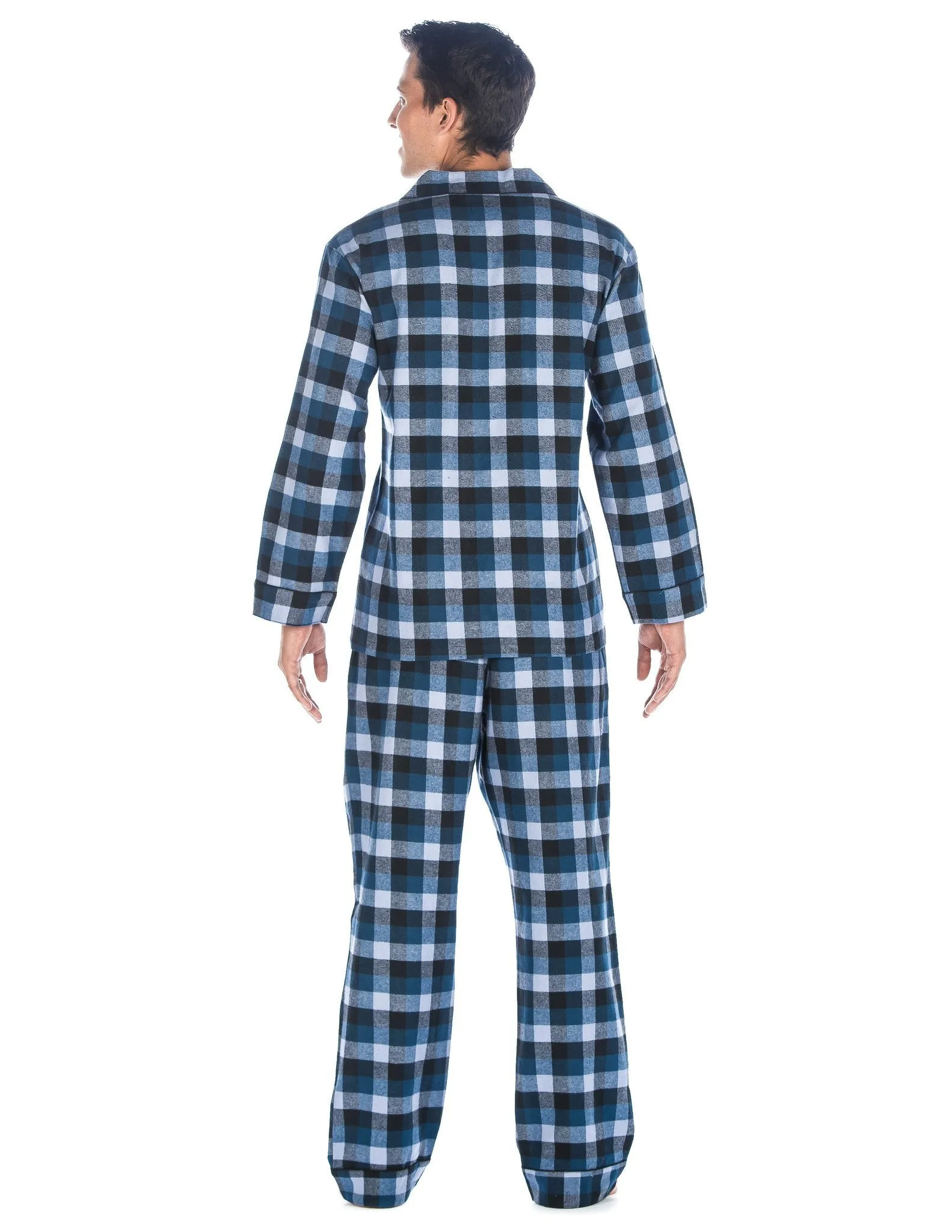 Men's Premium 100% Cotton Flannel Pajama Sleepwear Set (Relaxed Fit)