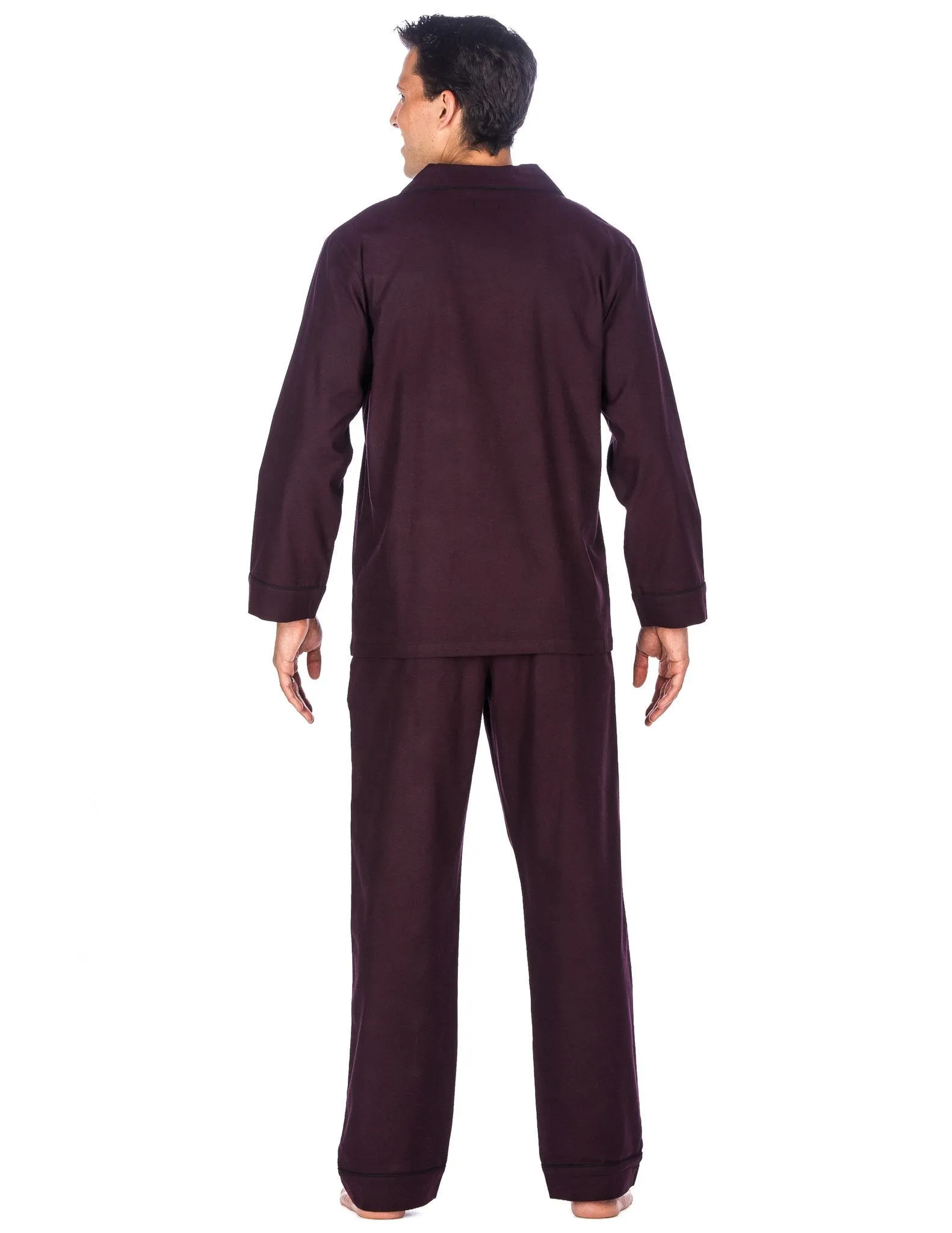 Men's Premium 100% Cotton Flannel Pajama Sleepwear Set (Relaxed Fit)