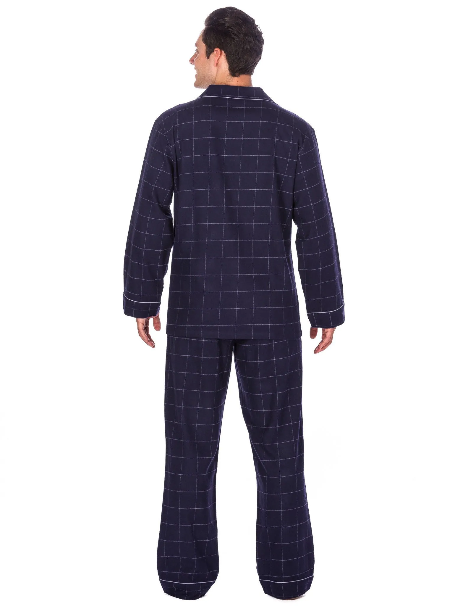 Men's Premium 100% Cotton Flannel Pajama Sleepwear Set (Relaxed Fit)