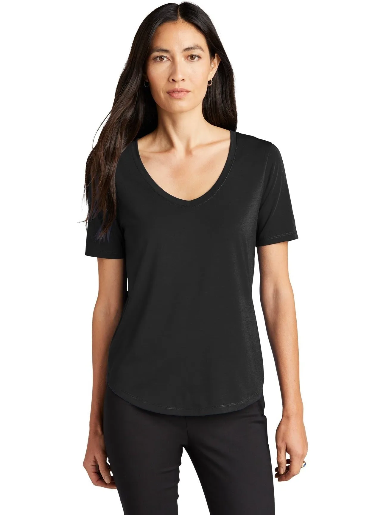 Mercer Mettle Ladies Stretch Jersey Relaxed Scoop