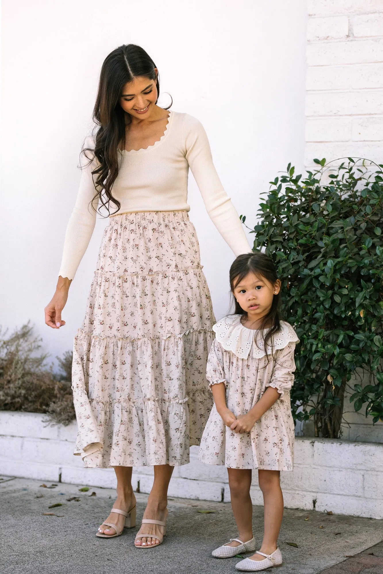 Meryl Floral Tiered Skirt