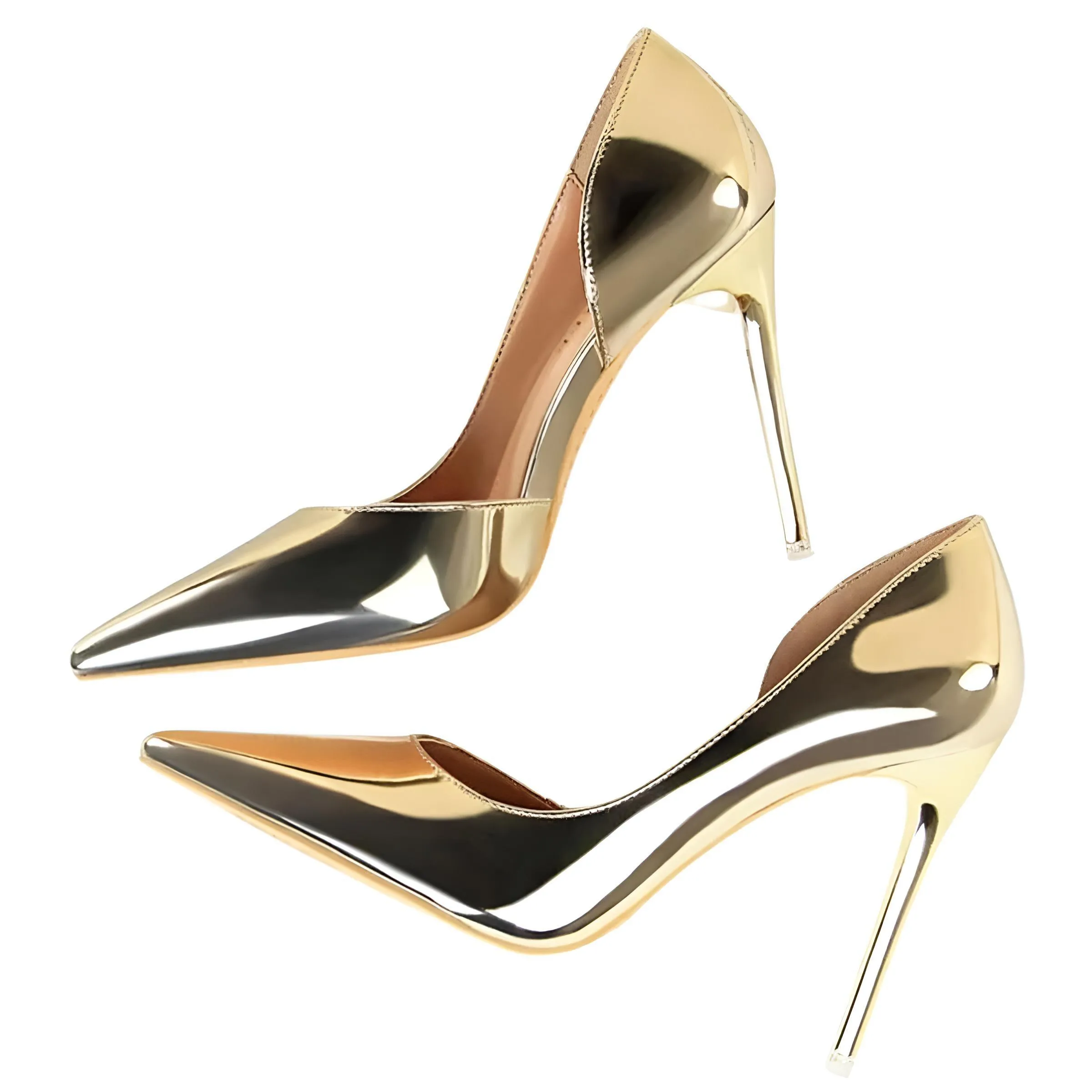 Metallic High Heel Pumps For Women