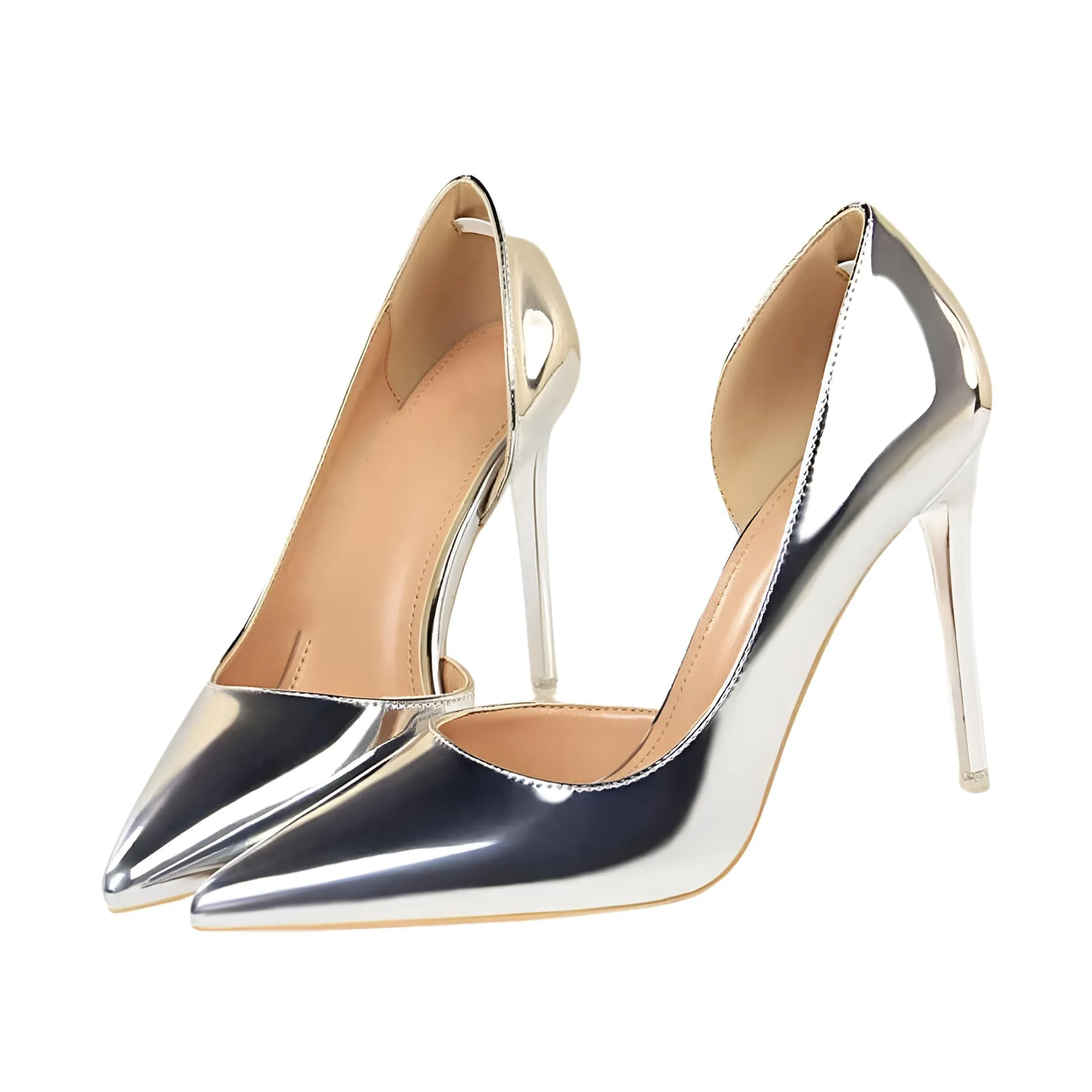 Metallic High Heel Pumps For Women