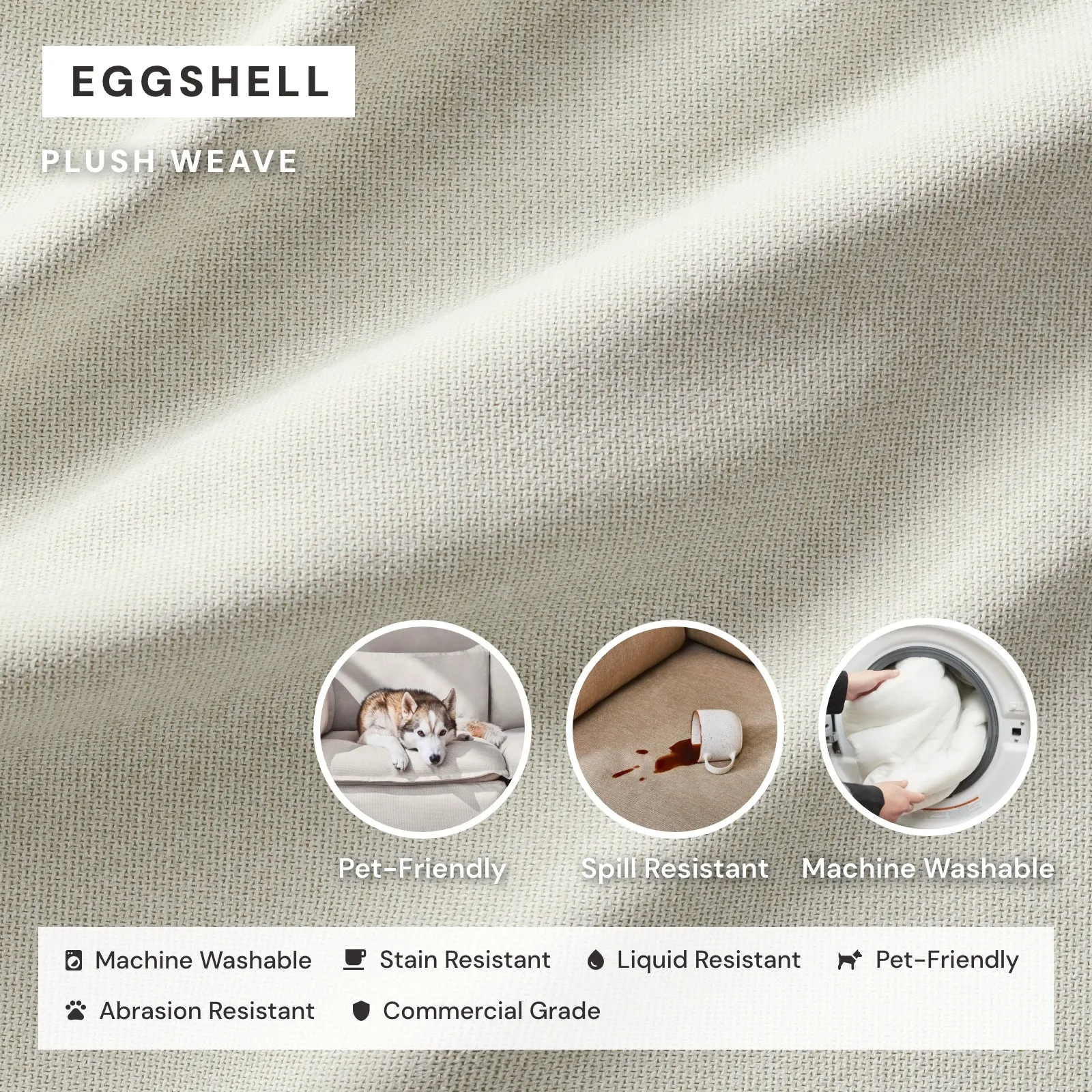 Modular Performance 3-Seater in Eggshell | Relaxed Blend