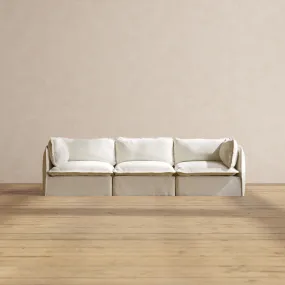 Modular Performance 3-Seater in Eggshell | Relaxed Blend