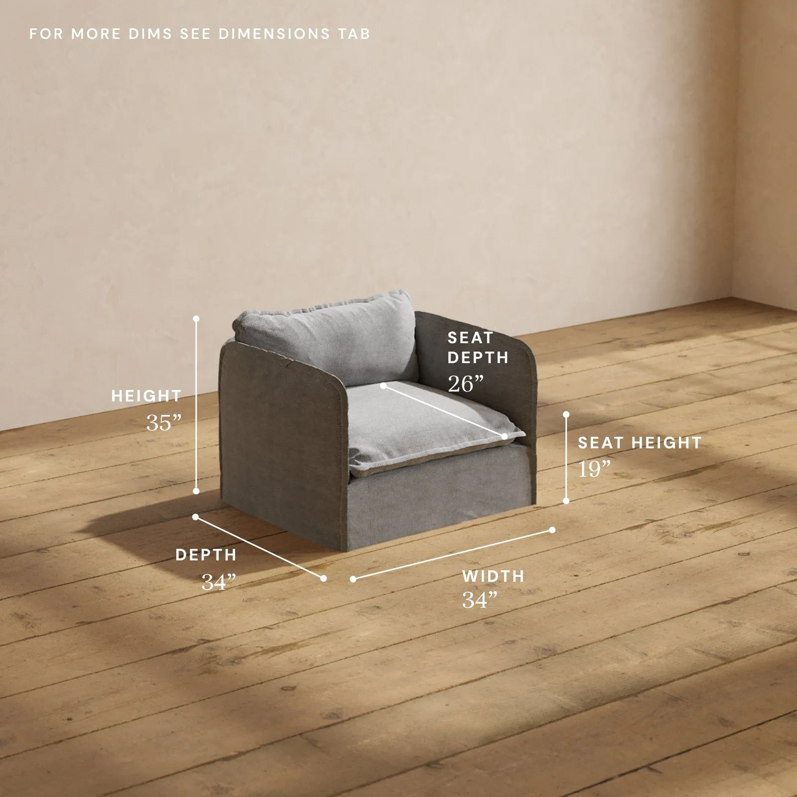 Modular Performance Armchair in Ash | Relaxed Blend