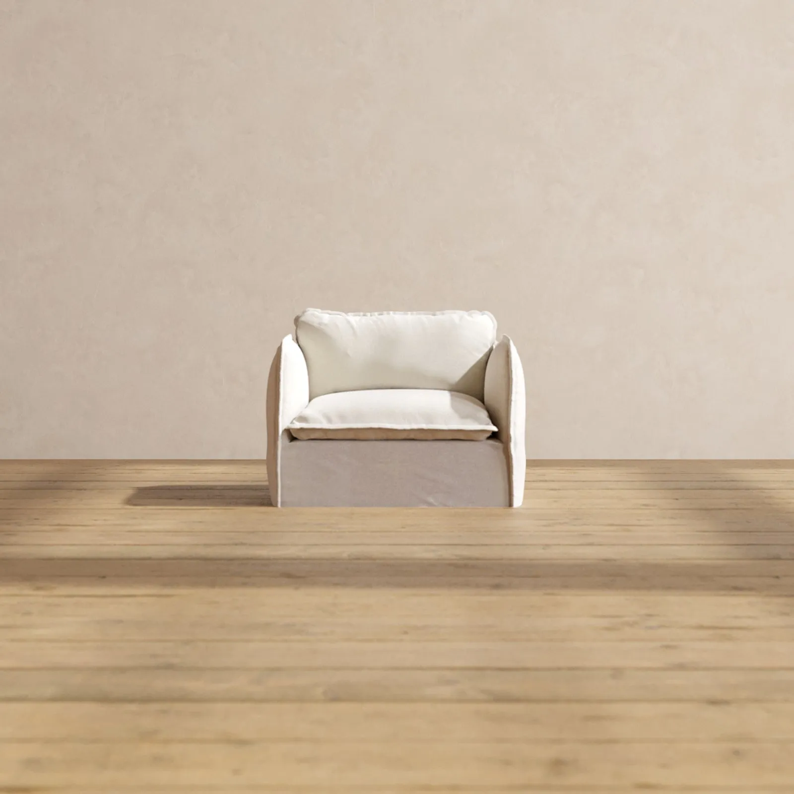 Modular Performance Armchair in Flour | Relaxed Blend