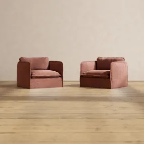 Modular Performance Armchair Set in Chestnut | Relaxed Blend