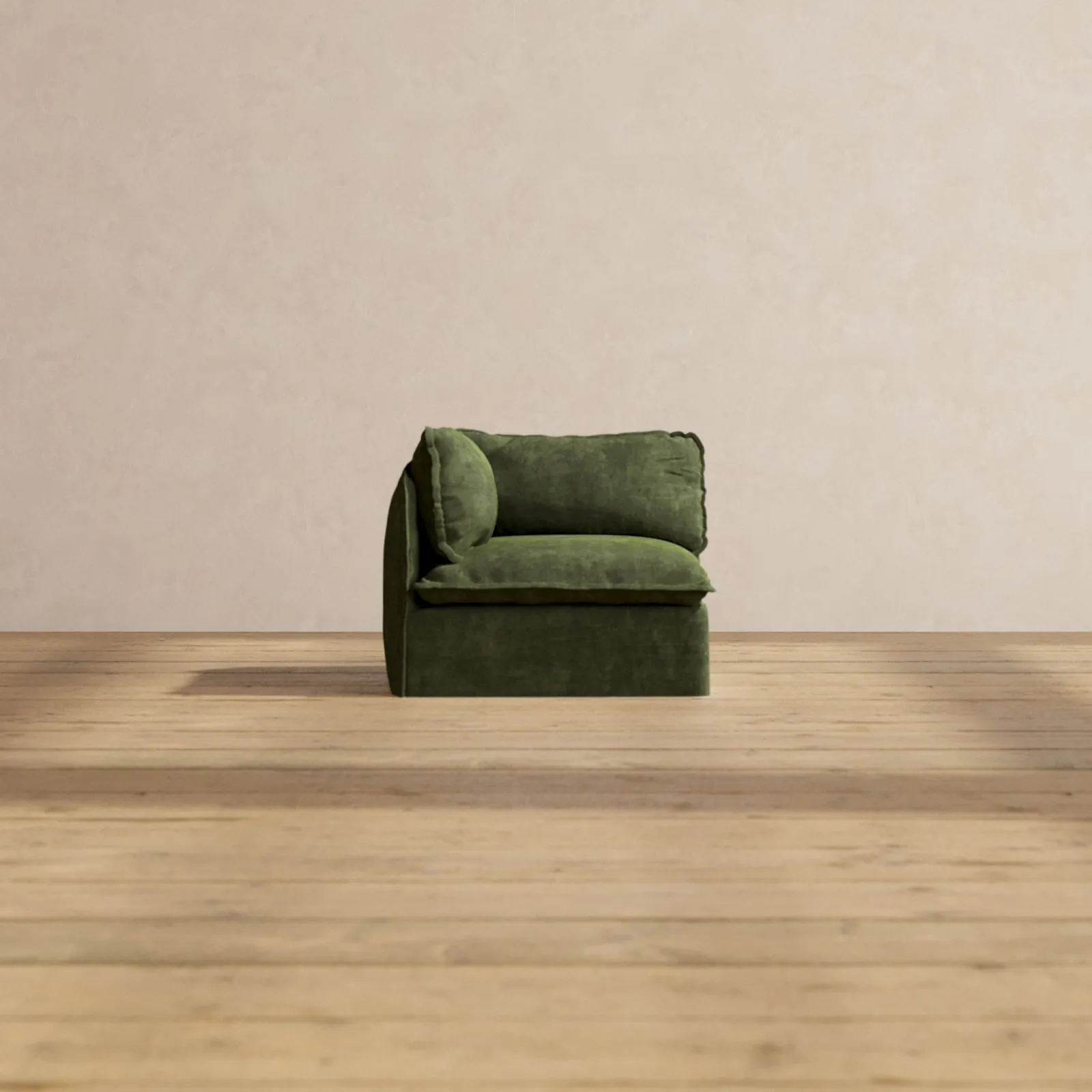 Modular Performance Corner Chair in Olive | Relaxed Blend