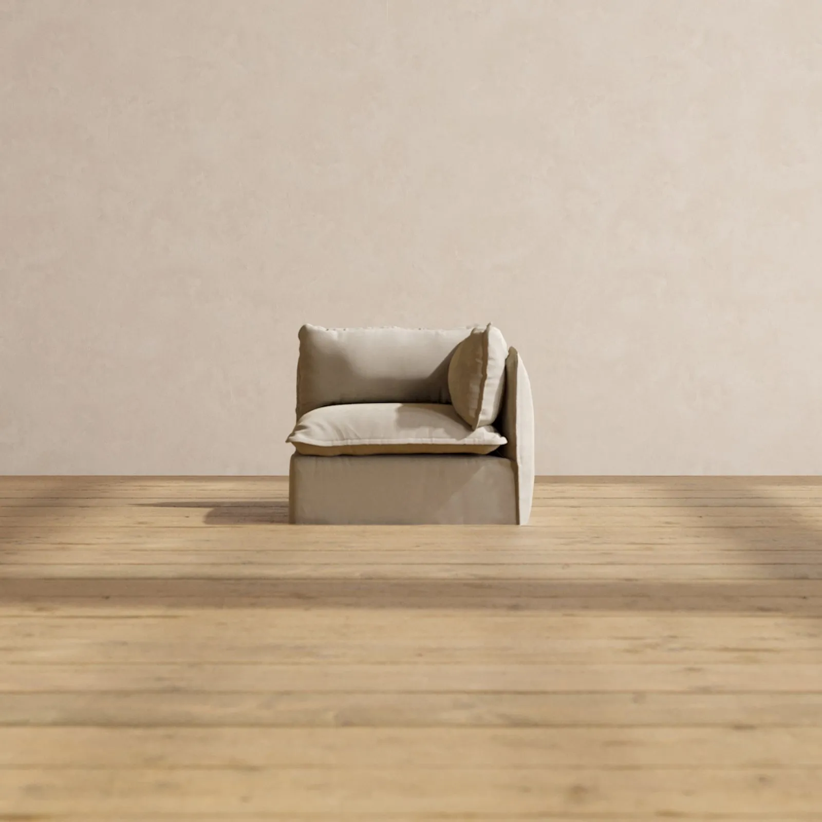 Modular Performance End Chair in Dune | Relaxed Blend