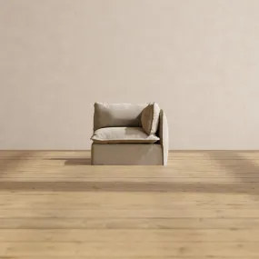 Modular Performance End Chair in Dune | Relaxed Blend