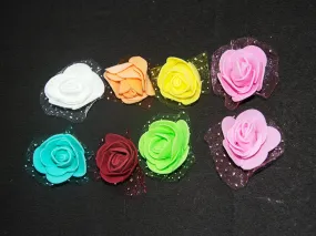 Multicolour Assorted Foam Fabric Flowers