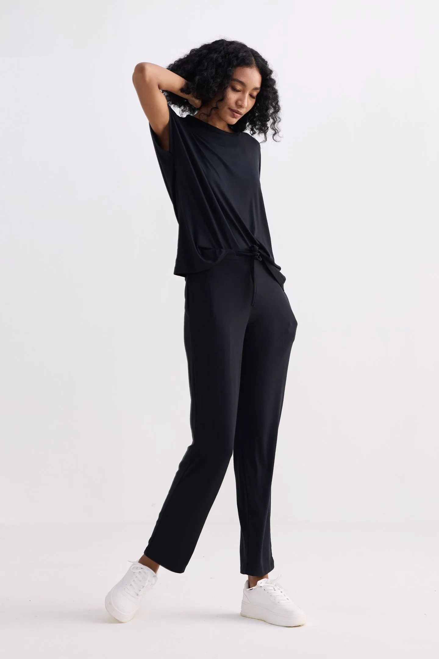 Relaxed Tee Set in Black