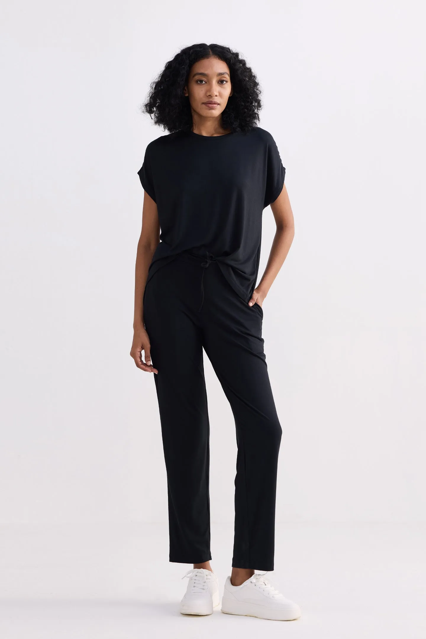 Relaxed Tee Set in Black